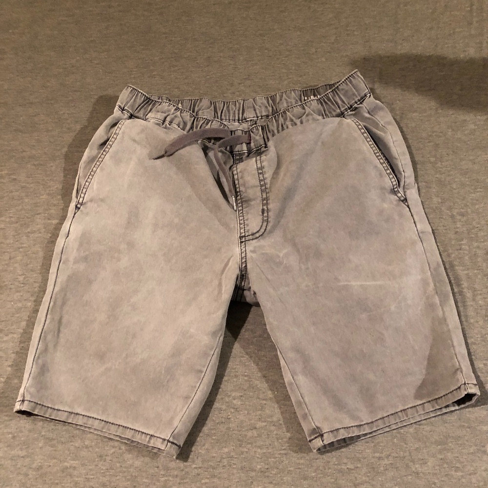 Bullhead Mens skinny small jogger shorts grey
